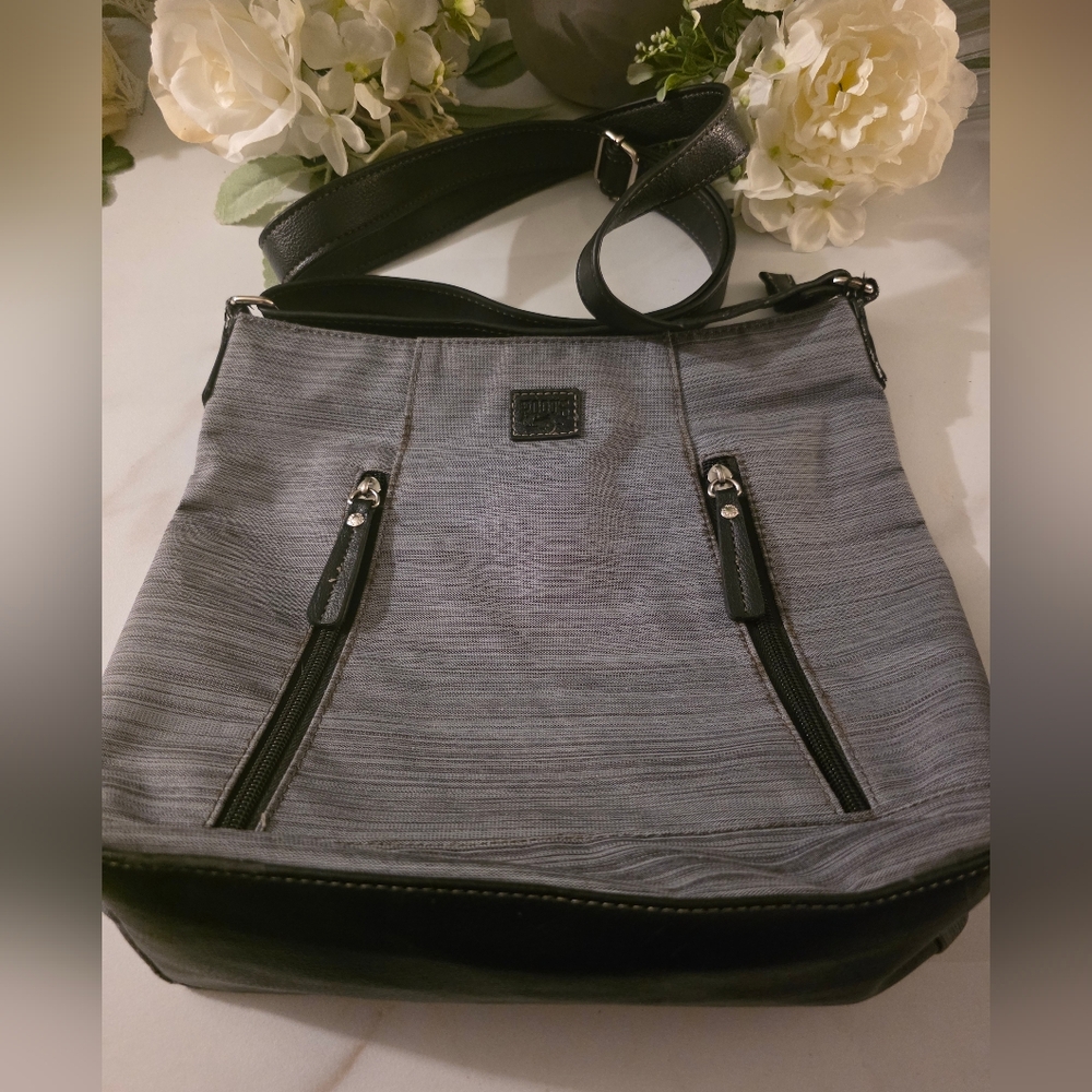 Roots Gray and Black Women's Bag
